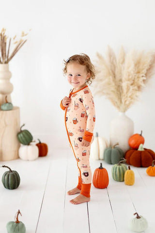 Bamboo Convertible Footie Romper - Pumpkin Spice Baby & Toddler Sleepwear