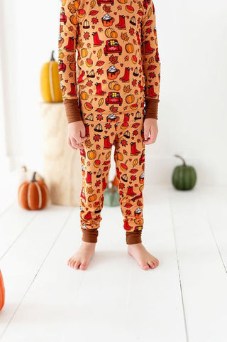 Kiki and Lulu Bamboo Long Sleeve Pajama Set - Autumn Truck