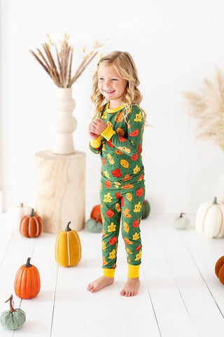 Bamboo Long Sleeve Pajama Set - Leaves Kiki and Lulu