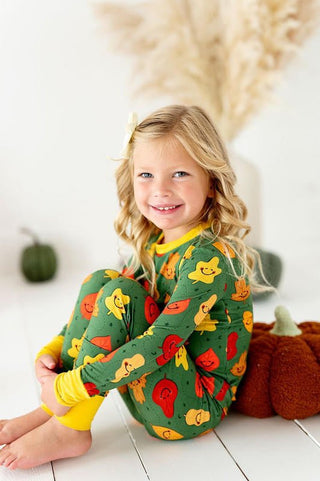 Kiki and Lulu Bamboo Long Sleeve Pajama Set - Leaves