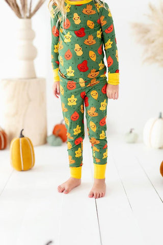 Bamboo Long Sleeve Pajama Set - Leaves Kiki and Lulu