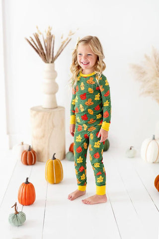 Bamboo Long Sleeve Pajama Set - Leaves Kiki and Lulu