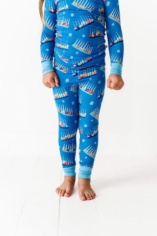 Kiki and Lulu Bamboo Long Sleeve Pajama Set - Menorah