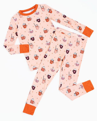 Kiki and Lulu Bamboo Long Sleeve Pajama Set - Pumpkin Spice | Cozy Sleepies provide warmth and snugness for better sleep.