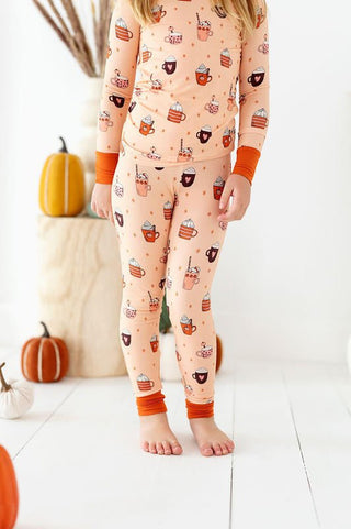 Bamboo Long Sleeve Pajama Set - Pumpkin Spice Kiki and Lulu