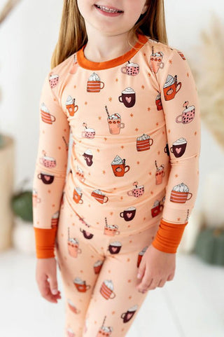 Kiki and Lulu Bamboo Long Sleeve Pajama Set - Pumpkin Spice