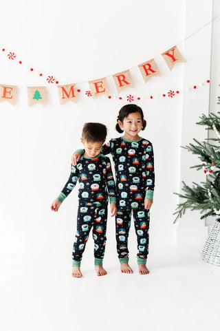 Bamboo Long Sleeve Pajama Set - Snow Globe Kiki and Lulu