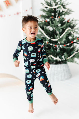 Bamboo Long Sleeve Pajama Set - Snow Globe Kiki and Lulu