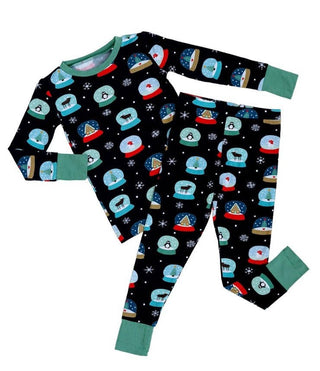 Kiki and Lulu Bamboo Long Sleeve Pajama Set - Snow Globe | Cozy Sleepies provide warmth and snugness for better sleep.