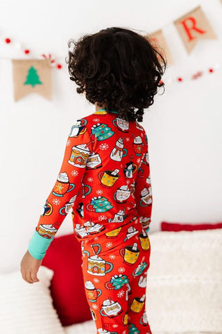 Kiki and Lulu Bamboo Long Sleeve Pajama Set - Wake Me Up Before You Cocoa (Mugs)