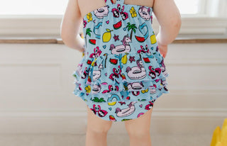 Kiki and Lulu Girls Bubble Romper - Girl Stickers