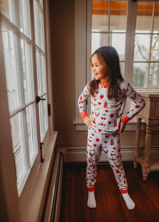 Kiki and Lulu Long Sleeve Pajama Set - Valentines Hearts