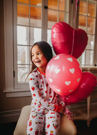 Kiki and Lulu Long Sleeve Pajama Set - Valentines Hearts