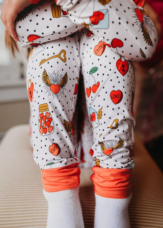 Kiki and Lulu Long Sleeve Pajama Set - Valentines Hearts