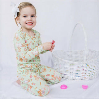 Toddler Bamboo Long Sleeve Pajama Set - Biking Bunnies Baby & Toddler Sleepwear