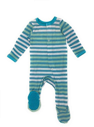 Boys Bamboo Footie Sleeper - Cactus Stripe Baby & Toddler Sleepwear