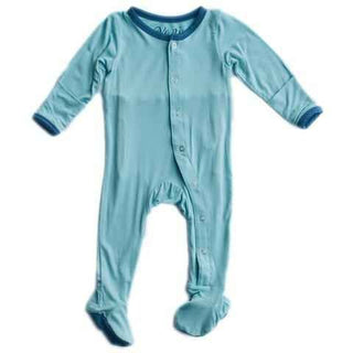 Boys Bamboo Footie Sleeper - Dockside Blue Baby & Toddler Sleepwear