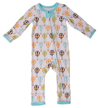 Boy's Bamboo Coverall with Zipper - Up Up & Away (Hot Air Balloons) Baby & Toddler Sleepwear