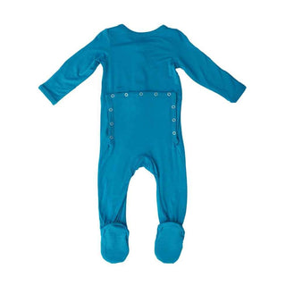 Boy's Bamboo Footie Sleeper - Aqua Blue Baby & Toddler Sleepwear