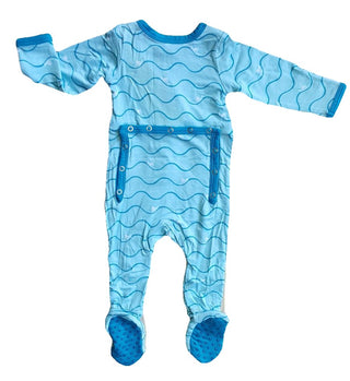 Boy's Bamboo Footie Sleeper - Paper Boats Baby & Toddler Sleepwear