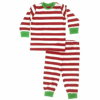 Christmas Bamboo Pajama Set, Red and White Stripe Baby & Toddler Sleepwear