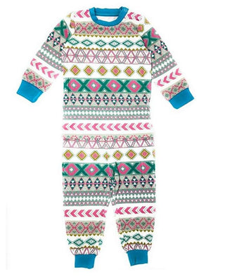 Bamboo Long Sleeve Girl's Pajama Set, Aztec Baby & Toddler Sleepwear