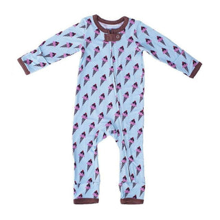 Print Bamboo Coverall Romper - Ice Cream Treat Kozi and Co.