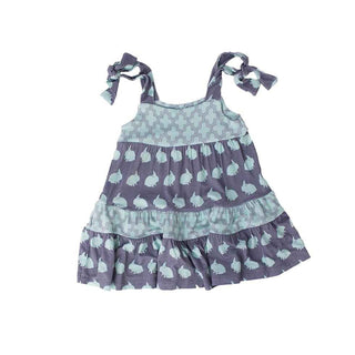 Kozi and Co Print Tiered Dress, Bunny Hop