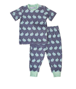 Bamboo Short Sleeve Girls & Boys Pajama Set, Bunny Hop Baby & Toddler Sleepwear