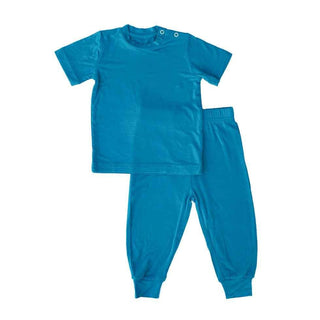 Kozi and Co Short Sleeve Pajama Set, Aqua | Cozy Sleepies provide warmth and snugness for better sleep.