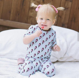 Kozi and Co Short Sleeve Pajama Set, Ice Cream Treat