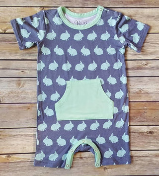 Bamboo Short Sleeve Romper - Bunny Hop Baby One-Pieces