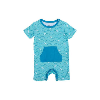 Kozi and Co Short Sleeve Romper - Paper Boats