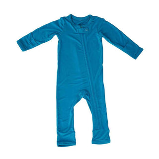 Kozi and Co Solid Coverall Romper - Aqua