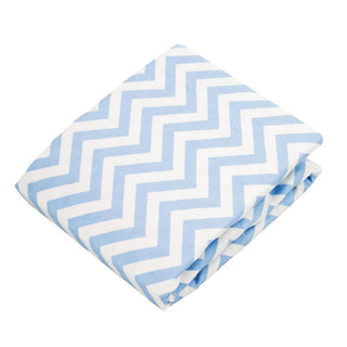 Kushies Cotton Flannel Bassinet Sheet - Blue Chevron