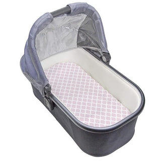 Kushies Girl's Cotton Flannel Bassinet Sheet - Pink Lattice