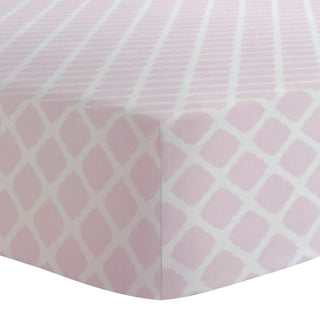 Kushies Girls Cotton Flannel Changing Pad Cover, Pink Lattice - One Size