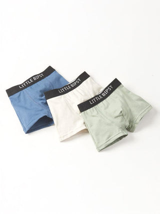 Little Bipsy Cotton Boxer Briefs (3-Pack) - Evergreen Mix | Baby Riddle