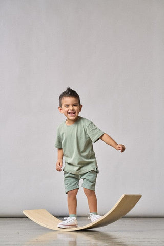 Little Bipsy Cotton Harem Short - Basil Wash | Baby Riddle