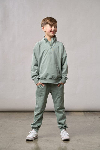 Little Bipsy Cotton Jogger - Basil Wash | Baby Riddle