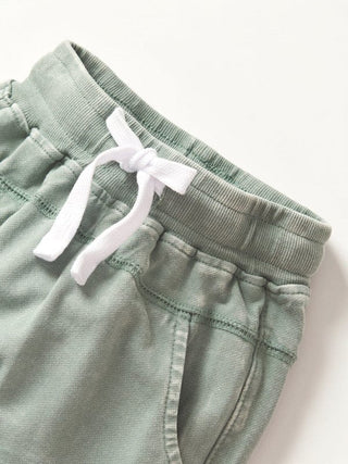 Little Bipsy Cotton Jogger - Basil Wash | Baby Riddle