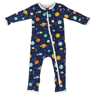 Bamboo Coverall with Zipper - Peaceful Planets Macaron and Me