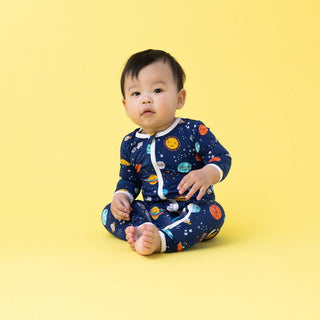 Bamboo Coverall with Zipper - Peaceful Planets Baby & Toddler Sleepwear