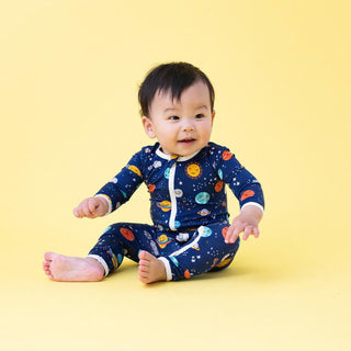 Bamboo Coverall with Zipper - Peaceful Planets Macaron and Me