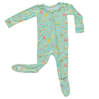 Bamboo Footie with Zipper - Easter Egg Baby & Toddler Sleepwear