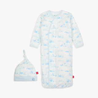 Magnetic Layette Gown & Hat Set - Disney Pooh in the Woods