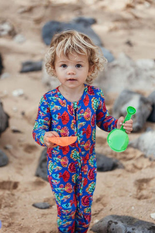 Bamboo Convertible Footie Romper - Guppies (Fish) Baby & Toddler Sleepwear