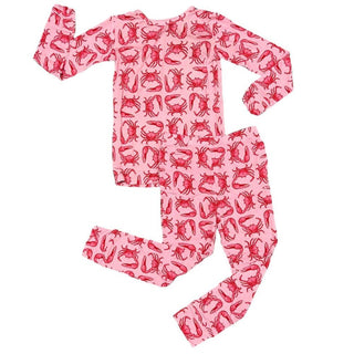 Muse Threads Girl's Long Sleeve Pajama Set - Fiddler Crabs | Cozy Sleepies provide warmth and snugness for better sleep.