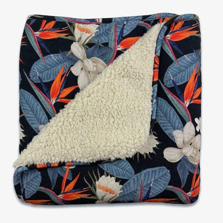 Bamboo Grand Lovey Blankets with Sherpa Lining- Cool Tropics Swaddling & Receiving Blankets