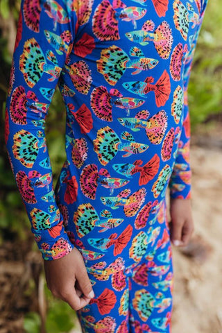 Muse Threads Long Sleeve Pajama Set - Guppies (Fish)